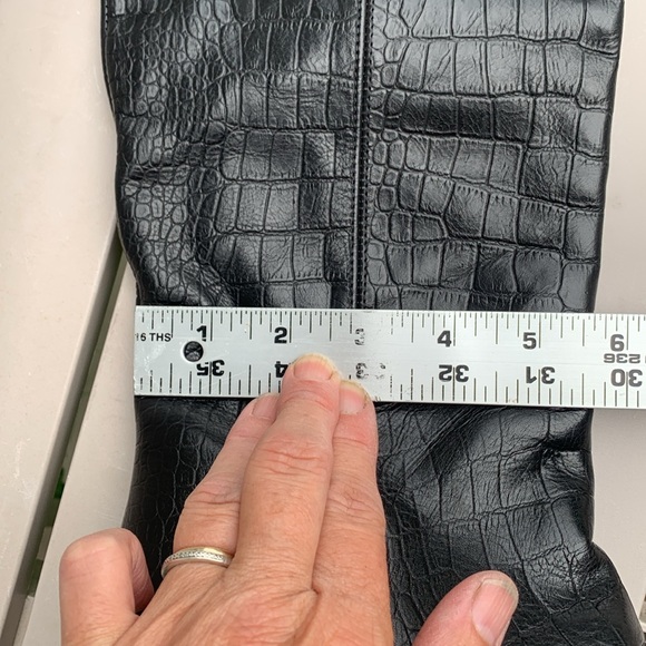 Black croc boot Grayson knee high FREE PEOPLE - Picture 12 of 17